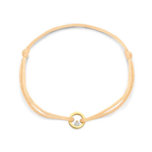 Deze armband van Minioro is gemaakt van 14 karaats goud. De sieraden kunnen worden afgewerkt met prachtige diamanten maar ook met moedermelk of as. Zo heb je echt een uniek en persoonlijk sieraad.