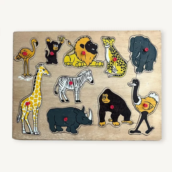 Tweedehands Safari dieren inlegpuzzel