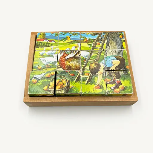 Tweedehands blokpuzzel boerderij