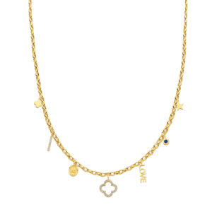Deze schakelketting van het merk Minioro is van 14 karaat goud. De armband is leuk op zich zelf maar kan ook gepersonaliseerd worden met unieke bedels.