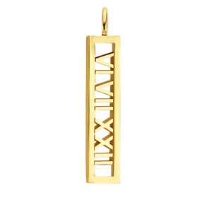 Deze bedel van Minioro is van 14 karaat goud. In de ze bedel is een jaartal verwerkt. De bedel kan ook afgewerkt worden met een initiaal bedel of diamanten. Zo heb je echt een persoonlijk en uniek sieraad.