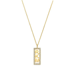 Deze ketting van Minioro is van 14 karaat goud. In de ze bedel is een initiaal verwerkt. De bedel kan ook afgewerkt worden met diamanten. Zo heb je echt een persoonlijk en uniek sieraad.