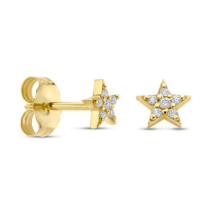 Deze oorstekers van Minioro zijn van 14 karaat goud. De oorstekers zijn in de vorm van een ster en er zitten prachtige diamant in verwerkt.