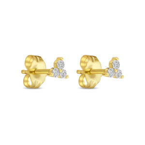 Deze oorstekers van Minioro zijn van 14 karaat goud. Er zitten prachtige diamanten in verwerkt.