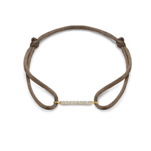 Deze Stijnen armband van Minioro is van 14 karaat goud. Er zitten prachtige diamant in verwerkt.