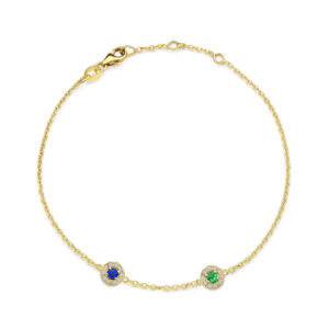 Deze armband van Minioro is van de milestone collectie. Deze collectie draai om sieraden met een geboorte steen er in. De sieraden kunnen ook afgewerkt worden met prachtige diamanten.