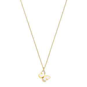 Deze ketting van Minioro is gemaakt van 14 karaats goud. De sieraden kunnen worden afgewerkt met prachtige diamanten maar ook met moedermelk of as. Zo heb je echt een uniek en persoonlijk sieraad.