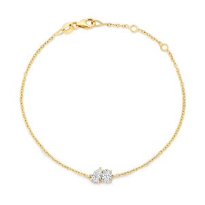 14 karaats gouden armband met diamant 0.50 ct