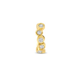 14 karaats gouden earcuff met ronde diamanten 0.18 ct