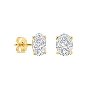 14 karaats gouden oorstekers met diamanten 0.50 ct