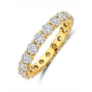 14 karaats gouden rijring met ronde diamanten 2.00 ct