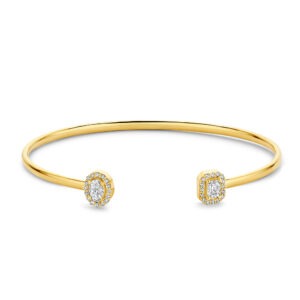 14 karaats gouden armband met diamant 0.655 ct